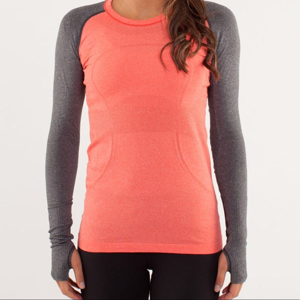 Lululemon run swiftly, love red/deep coal Size 6